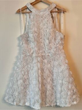 Lulu's White Rosette Dress